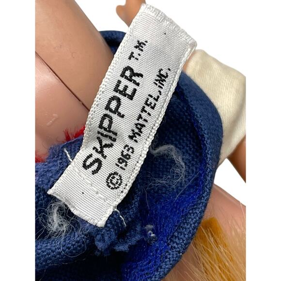 Vintage 1963 Mattel Skipper Doll Bendable Knees Blond Hair - Picture 11 of 16